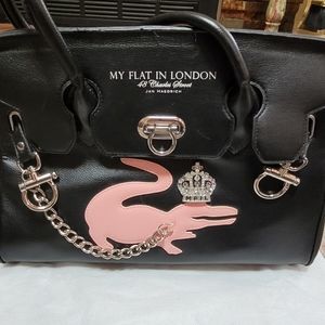 RARE Brighton My Flat in London  Leather Purse with Pink Alligator